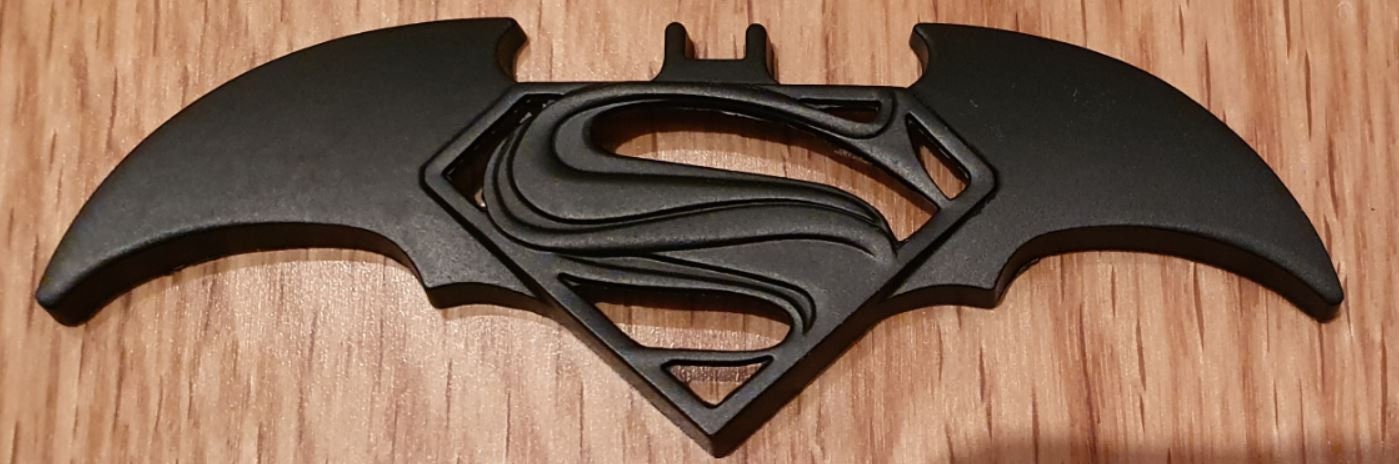 thumbnail image 2 of 3D Metal Batman Logo Alloy Car Sticker Emblem Badge – Black Metallic Finish 2 of 5