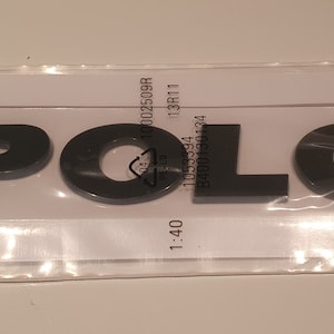 Pegatina 3D ABS para el parachoques trasero del coche POLO - NEGRO
