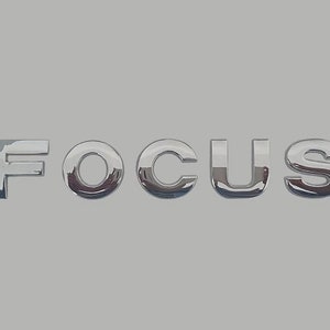 FOCUS 3D Quality Metal Chrome Lettering Car Rear Emblem Badge Logo - Silver