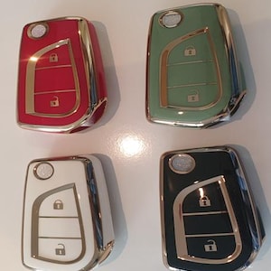 2 Buttons TPU Car Flip Key Case Cover Shell Fob for Toyota Auris Corolla Avensis Verso Yaris Aygo Camry RAV4 Forturner Hilux Scion TC IM