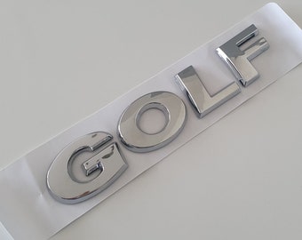 3D ABS GOLF Car Letter Sticker Rear Tail Bumper Letters - SILVER.