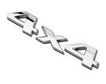 NEW Quality 3D Matel 4x4 Four wheel drive Car sticker Logo Emblem Badge - Silver