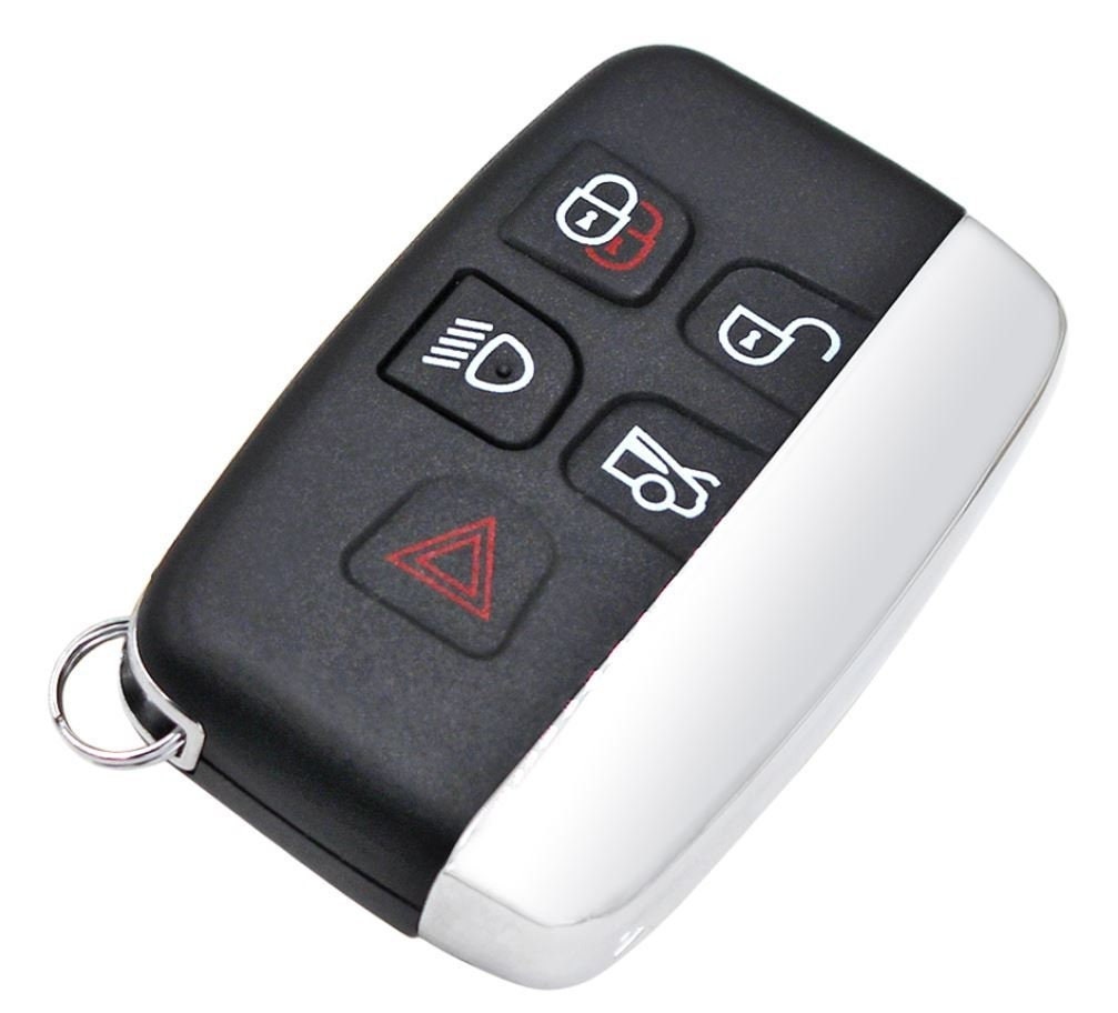 Funda De Cuero Para Llave De Jaguar - Compatible Con Modelos XF, XK, XKR, S-Type, Etc., Color Negro, Protección Anticaídas