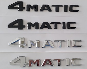 3D ABS 4 MATIC Lettering Rear Car Styling Logo Emblem Badge sticker.