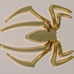 Quality Metal 3D Car Stickers Spider Emblem Chrome Truck Motorcyle Decal- GOLD