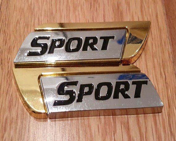 Auto MT Sports Sport RED Logo 13.7 X 2Cm Car Metal Emblem 3D Badge Sticker Vehicle Tool Kit