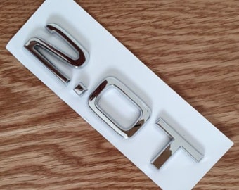 3D Quality 2.0T ABS Chrome Lettering Car Styling Rear Emblem Badge Logo -Silver