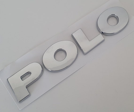 3D ABS POLO Car Letter Sticker Rear Tail Bumper Letters - SILVER