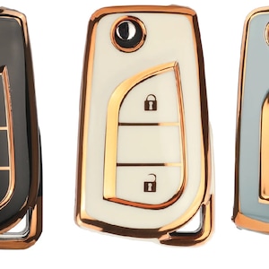 2 Buttons Car Smart Key TPU Case for Toyota Corolla Altis Aygo Yaris Camry RAV4 Verso TC IM.