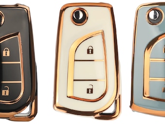 2 Buttons Car Smart Key TPU Case for Toyota Corolla Altis Aygo Yaris Camry RAV4 Verso TC IM.