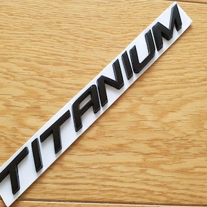 3D Black TITANIUM Letter Chrome Decal Badge Emblem Car Styling Sticker For Ford Mondeo Mkv Kuga Ecosport Focus