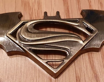 3D Quality Metal BAT Emblem Car Styling Tail Sticker Hero Badge - Brass