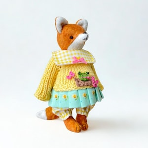 One of a Kind Artist Teddy Bear – Handmade Collectible Bear with Vintage-Style Clothing – Heirloom Gift