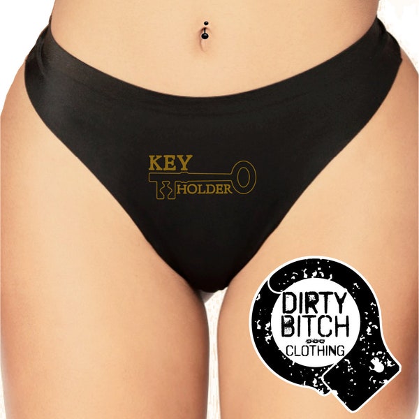 Key Holder , adult knickers, fetish, hotwife cuckold, sex, panties, swingers, wife, printed, bbc, black cock THONG