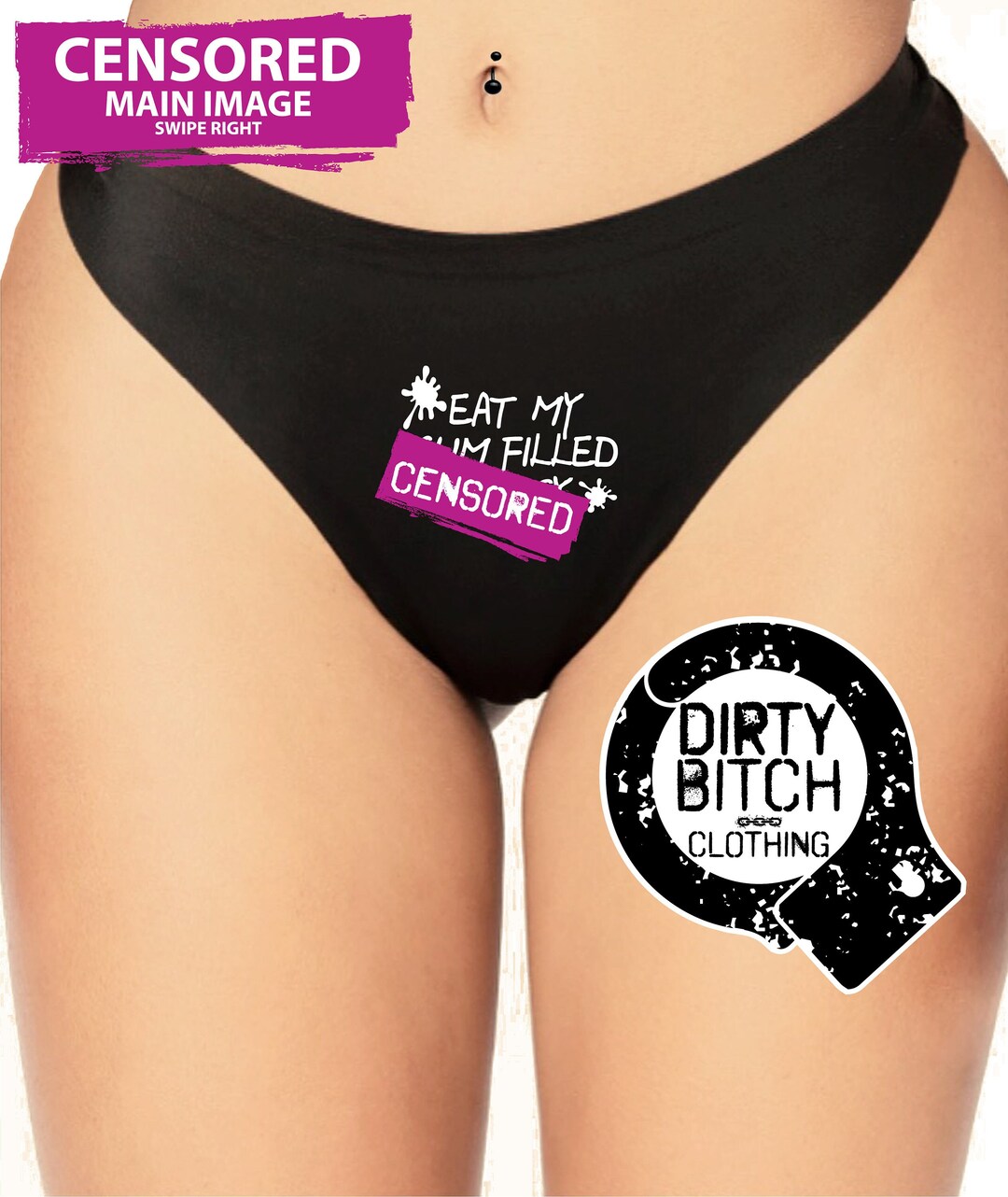 Eat My Cum Filled Pussy Adult Knickers Fetish Hotwife - Etsy Denmark