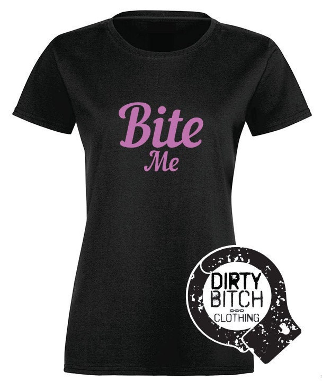 Bite Me Adult T-shirt Clothing Boobs Hotwife Cuckold image