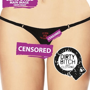 I'm Here For The Gangbang CROTCHLESS G-STRING, adult knickers, fetish, hotwife cuckold, sex, panties, swingers, wife, , printedmature