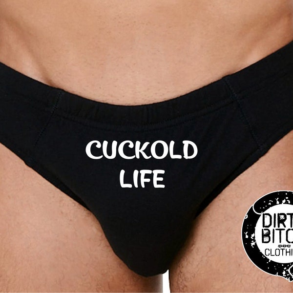 Cuckold Life, Mens underwear, adult, fetish, cuckold, sex clothing ,boxers, swingers, gay, lgbt, printed BRIEFS