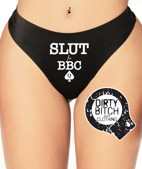 Slut for BBC Logo Adult Knickers Fetish Hotwife Cuckold