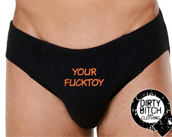 Your Fucktoy, Mens underwear, adult, fetish, cuckold, sex clothing ,boxers, swingers, gay, lgbt, printed BRIEFS