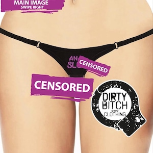 Anal Slut CROTCHLESS G-STRING, adult knickers, fetish, hotwife cuckold, sex, panties, swingers, wife, , printedmature