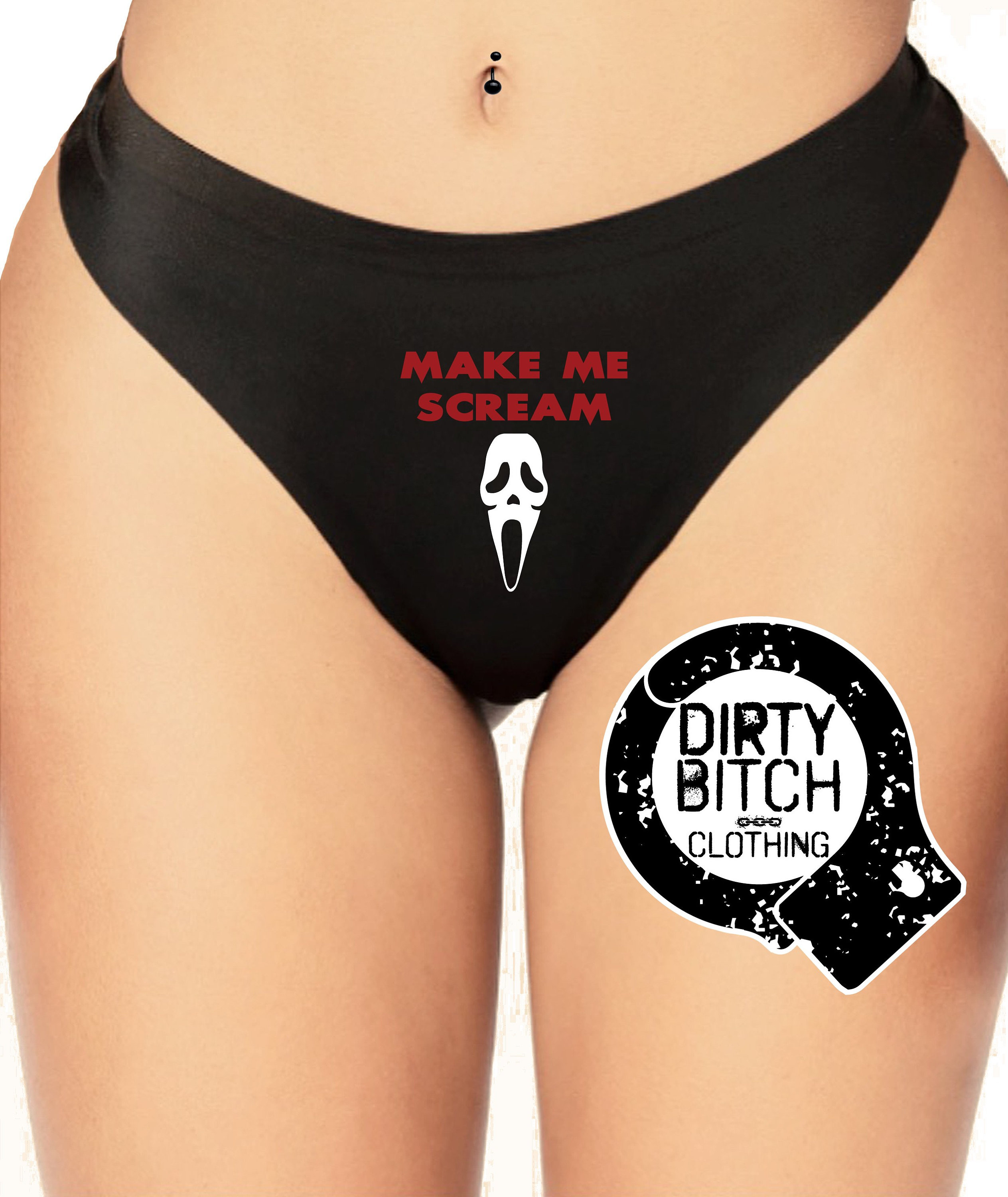 Make Me Scream Halloween Adult Knickers Fetish Hotwife pic image