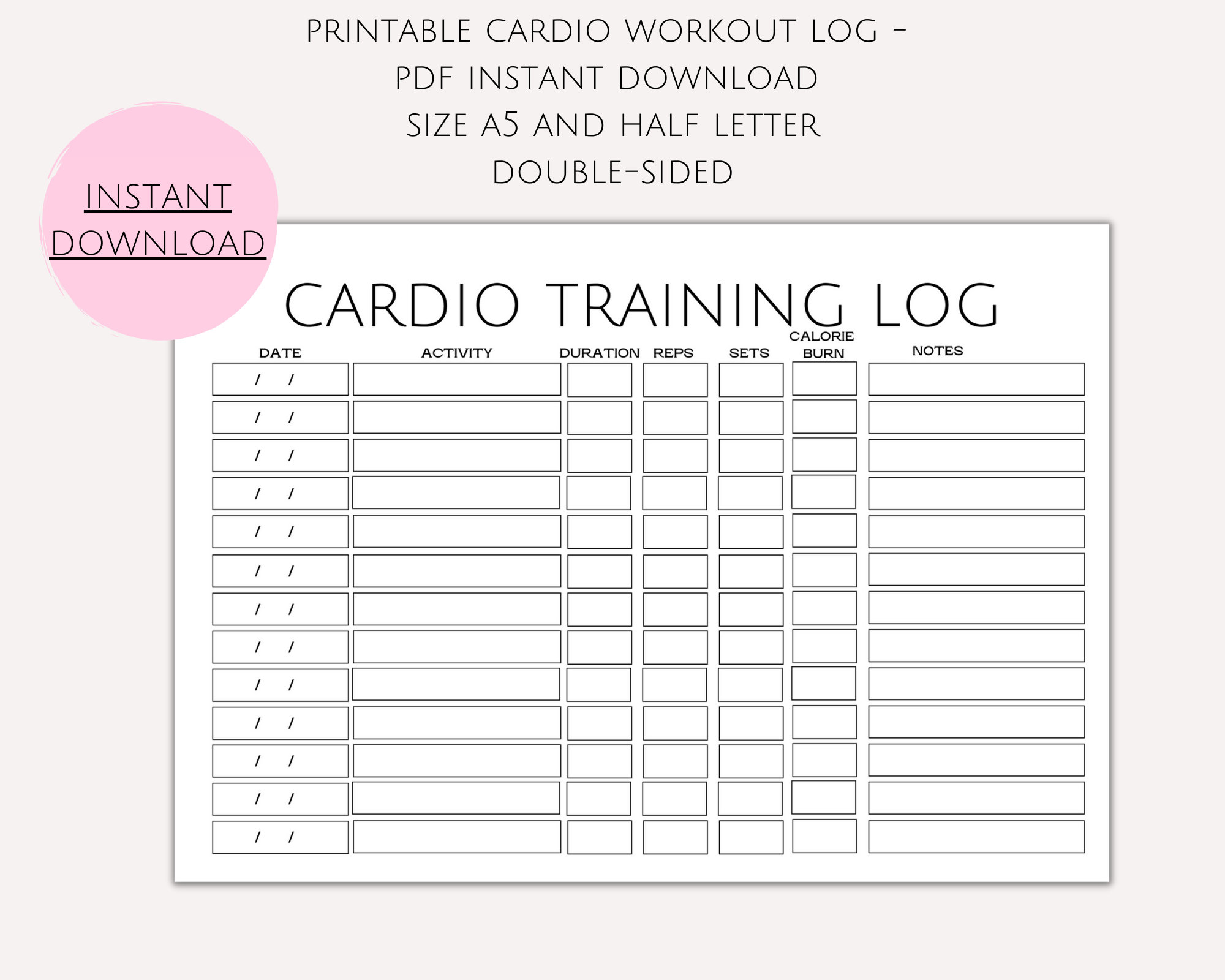 printable-cardio-tracker-double-sided-gym-fitness-log-sheet-workout-health-tracker-instant-download-etsy