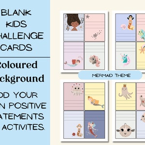 Cartes d'affirmation imprimables pour les enfants, pack de cartes d'affirmation quotidienne de sirène, cartes de positivité, cartes d'affirmation pour enfants, cartes de motivation,