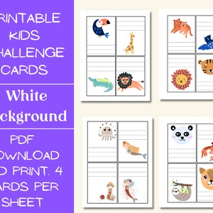 Cartes d'affirmation imprimables pour enfants, Paquet de cartes d'affirmation d'animaux quotidiens, Cartes de positivité, Cartes d'affirmation pour enfants, Cartes de motivation,