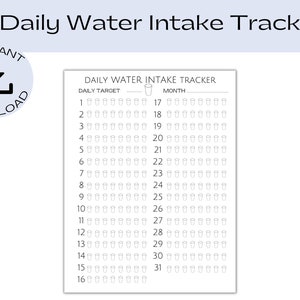 Logboek voor waterinname, tracker voor vloeistofinname
