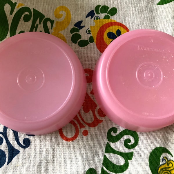 Vintage Tupperware Pink Snack Bowls