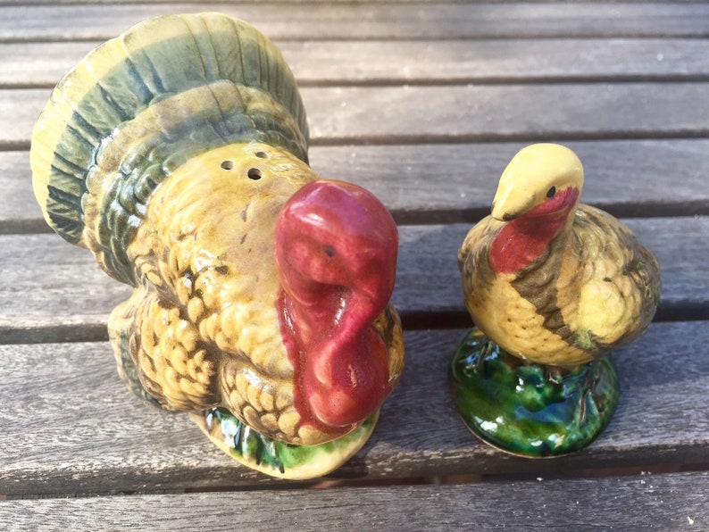 Tom Turkey And Hen Napcoware Salt And Pepper Shaker Etsy