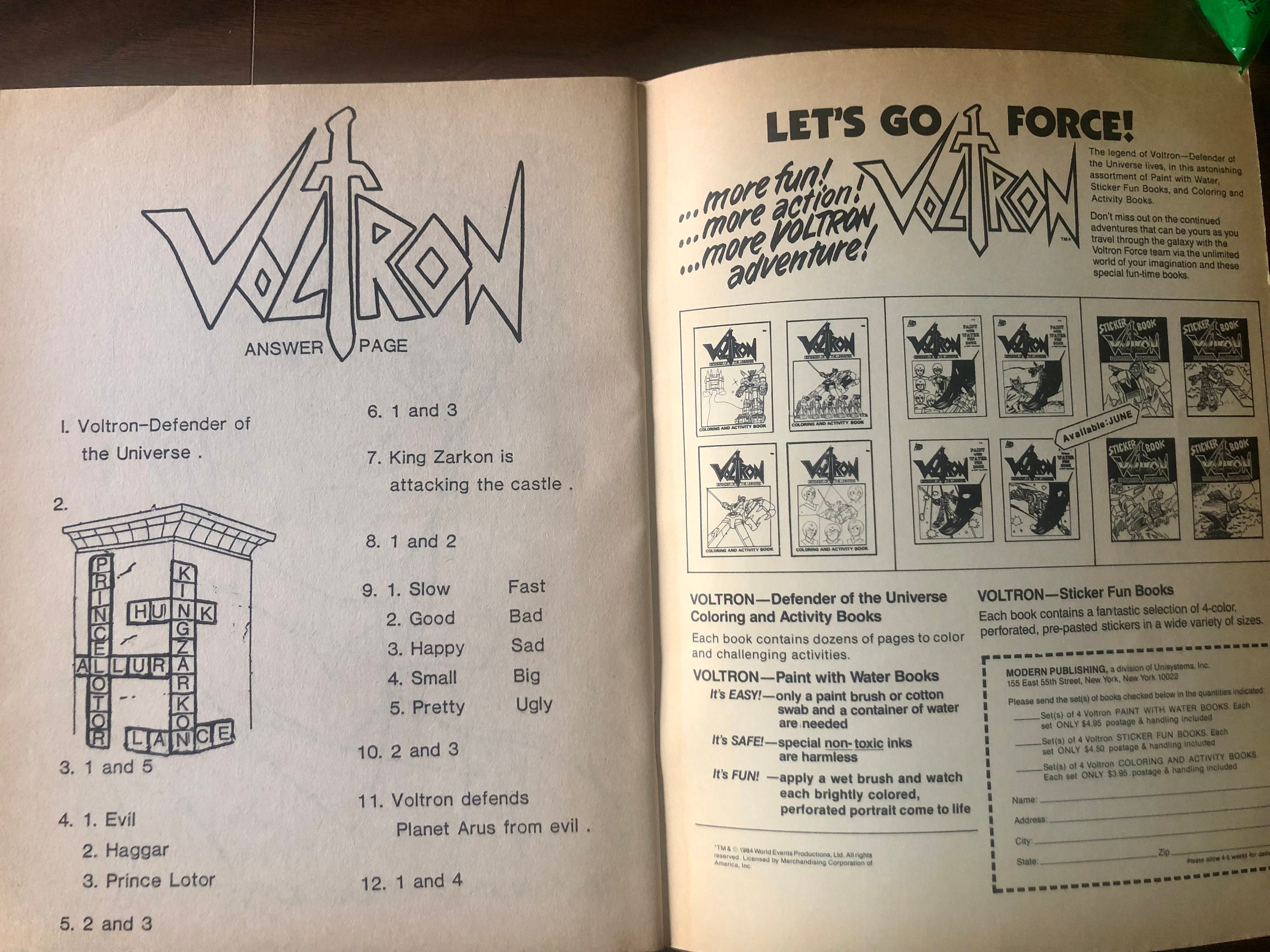 Voltron Coloring and Activity Book - Etsy
