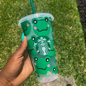Starbucks Happy Frog Cup | Venti Cold Cup | Starbucks Cold Cup | Birthday Gift | Reusable Coffee Cup | Summer Vibes Cup