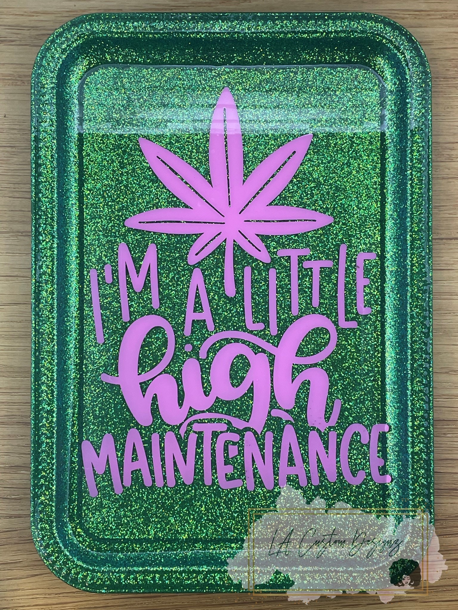 High Maintenance Rolling Tray Set Pink Bubblegum Tray Set Etsy