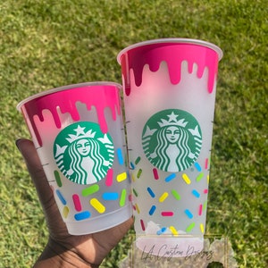 Starbucks hagel- en druppelbeker | Venti koude kop | Grande koude beker| Starbucks koude kop | Verjaardagscadeau | Herbruikbare koffiekop
