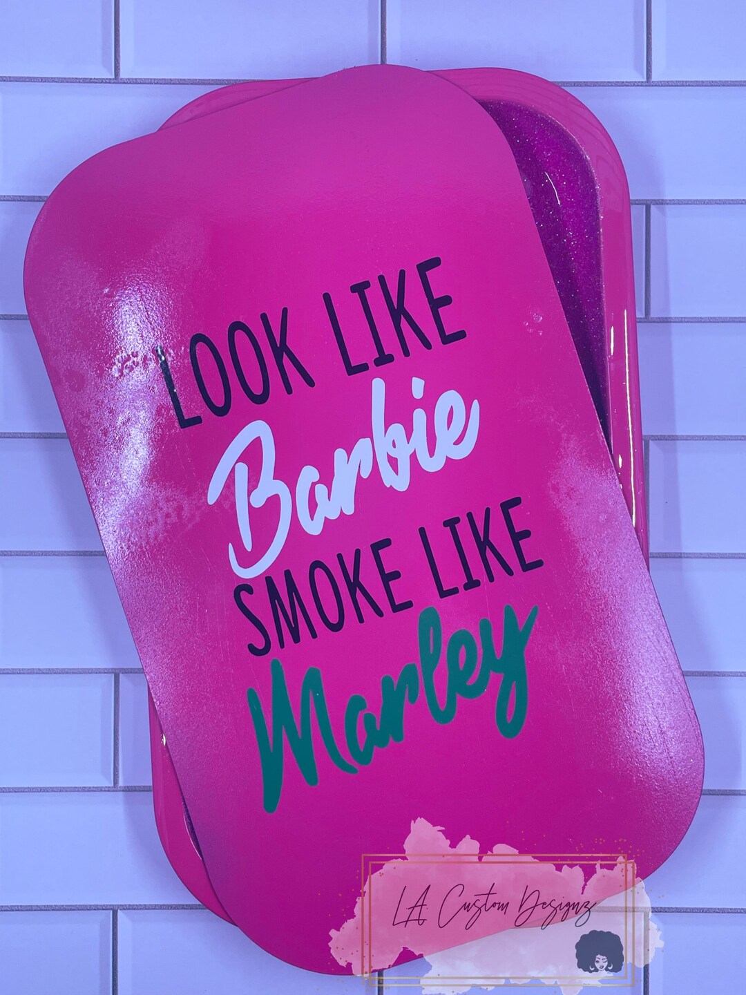 Barbie Marley Tray Set With Lid Bubblegum Glitter Tray Set 5