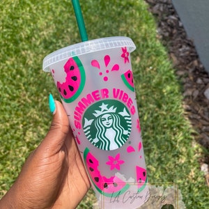 Starbucks Watermelon Cup | Venti Cold Cup | Starbucks Cold Cup | Birthday Gift | Reusable Coffee Cup | Summer Vibes Cup