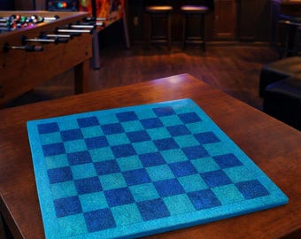 Glitter Resin Chess Board ONLY | Frost & Sapphire | Resin Game Board | Chess Board