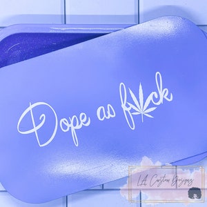 Dope as F*ck Tray Set With Magnetic Lid| Purple Fairy Glitter Tray Set | 5 Piece Custom Tray Set | Resin Rolling Tray | Glitter Rolling Tray
