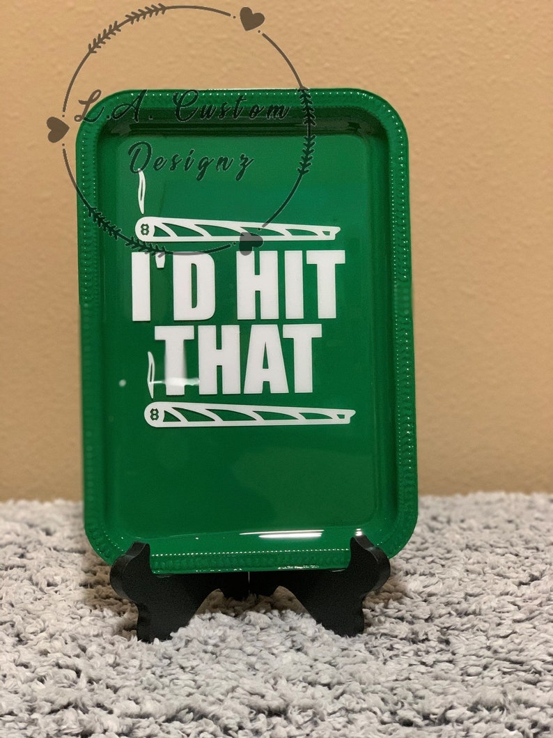 I'd Hit That Tray Set Green Tray Set 5 Piece Custom Tray Etsy