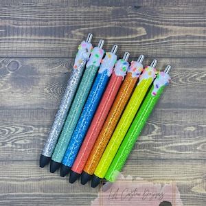 Bolígrafo de resina de brillo de goteo de glaseado / Bolígrafo de brillo personalizado / Bolígrafo de brillo personalizado / Regalo personalizado / Regalo de maestro / Regalo de escritorio