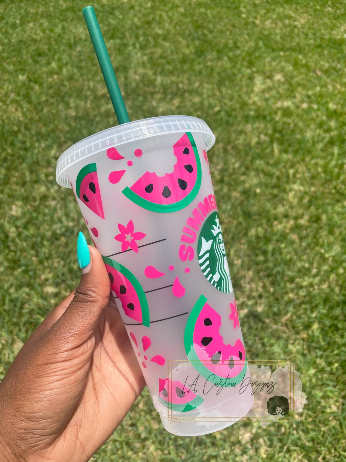 Starbucks Watermelon Cup Venti Cold Cup Starbucks Cold Cup Etsy