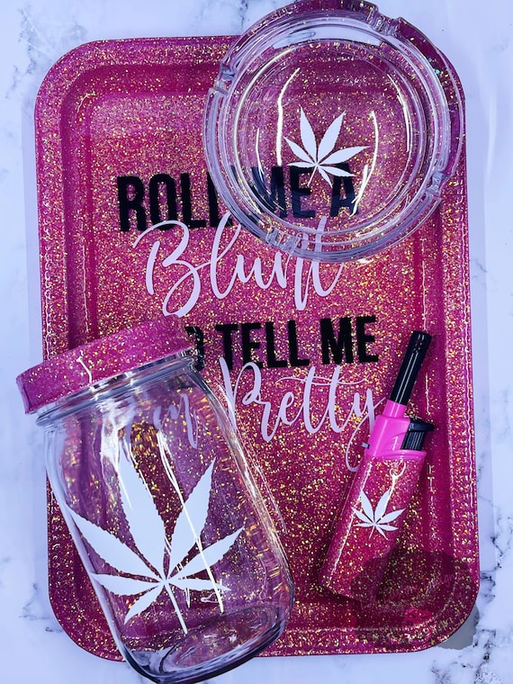 Roll Me and Tell Me I'm Pretty Tray Set Sweetie Pie Etsy