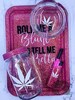Roll Me and Tell Me I'm Pretty Tray Set |  Sweetie Pie Glitter Tray Set | 5 Piece Custom Tray Set | Rolling Tray Set 