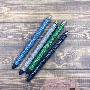 Penna in resina glitterata / Penna glitterata personalizzata / Penna glitterata personalizzata / Regalo personalizzato / Regalo per l'insegnante / Regalo da scrivania
