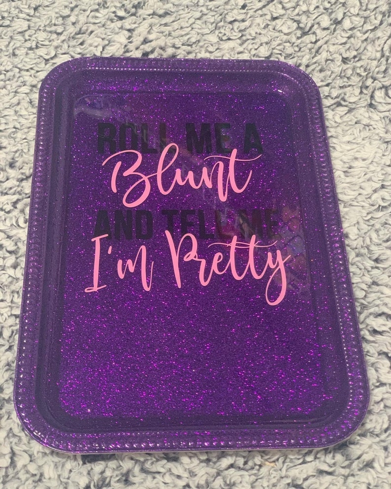 Roll Me a Blunt and Tell Me I'm Pretty Rolling Tray Set Etsy