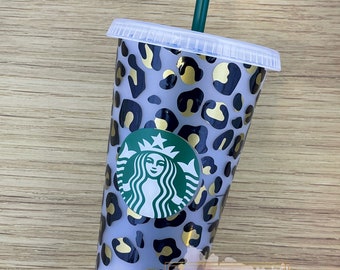 Leopard Starbucks Venti Cold Cup | 24oz Reusable Coffee Cup