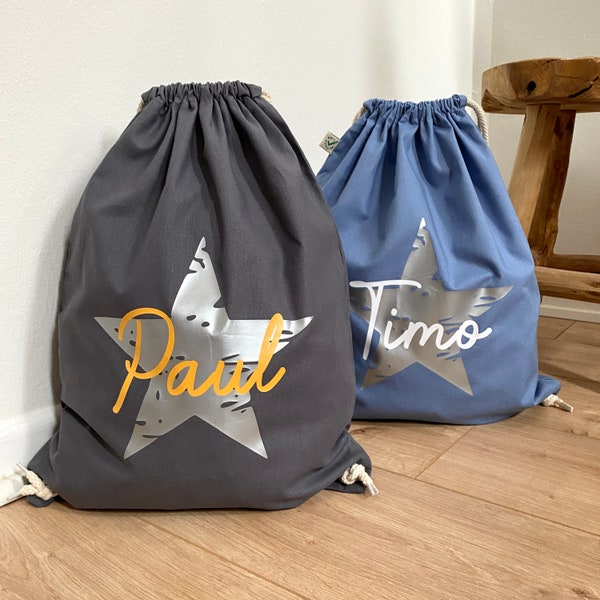 personalisierter Turnbeutel, Kindergartenbeutel, Turnbeutel mit Namen, Geschenk zum Kindergarten, Turnbeutel, Stoffrucksack, Kinder Rucksack