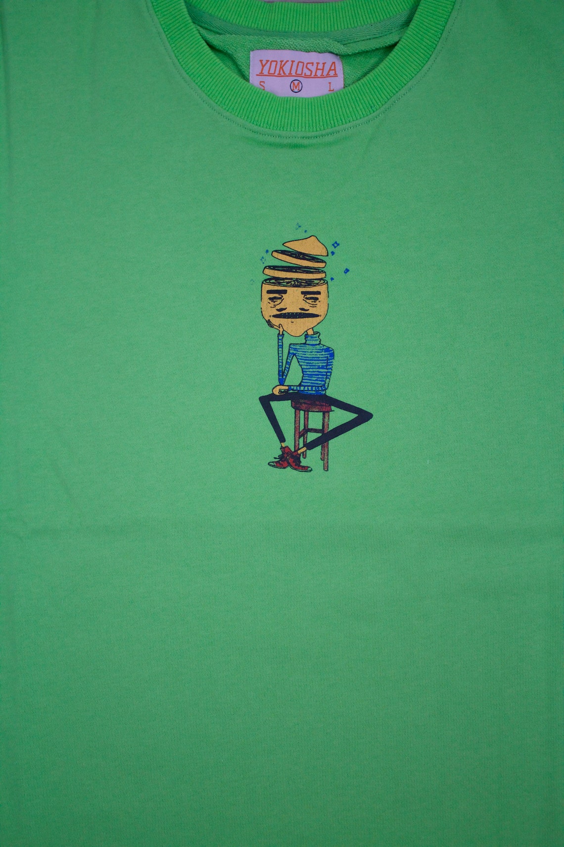 Long Sleeve Green Graphic TShirt Etsy